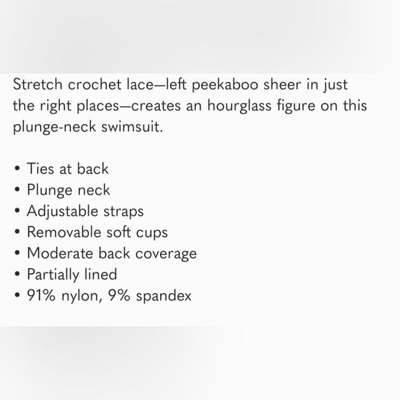 BECCA Crochet plunge one piece color play swimsuit wanderlust SZ Large n… - Picture 8 of 8